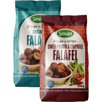 Illustration av Falafel sötpotatis & original