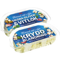 Illustration av Tärnad ost i olja