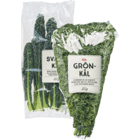 Illustration av Svartkål i påse, grönkål i påse