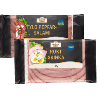 Illustration av Rökt skinka & Pepparsalami