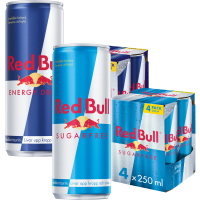 Illustration av Energidryck Redbull 4 pack