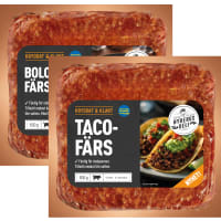 Illustration av Taco-, Bolognesefärs