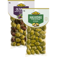 Illustration av Halkidiki Oliver Vitlök med kärnor