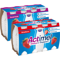 Illustration av Actimel Skogsbär/Jordgubb