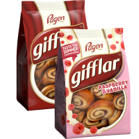 Illustration av Gifflar Raspberry/Kanel