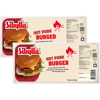 Illustration av Hot burger pork