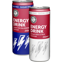 Illustration av Energy drink Blueberry / Citrus