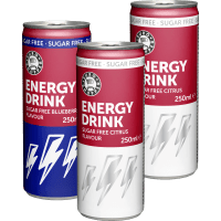 Illustration av Energy drink Blueberry / Citrus