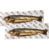Illustration av Hel varmrökt lax