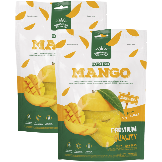 Illustration av Torkad Mango