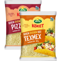 Illustration av Riven ost Texmex/Pizza