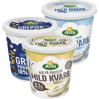 Illustration av Arla kvarg-Yoghurt