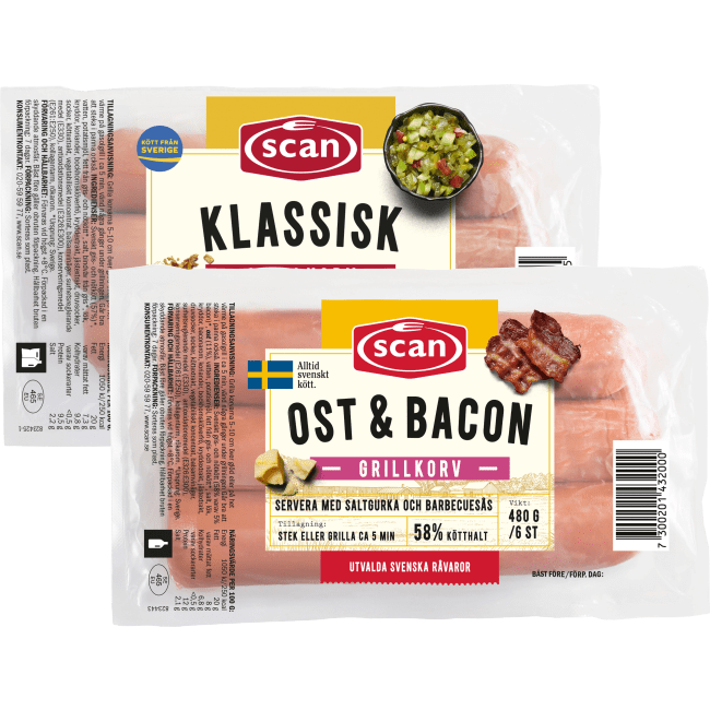 Illustration av Grillkorv