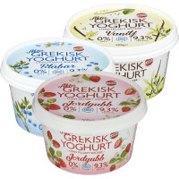 Illustration av Grekisk yoghurt Smaksatt