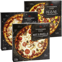 Illustration av Frysta pizzor