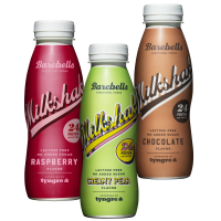 Illustration av Proteinmilkshake Hallon