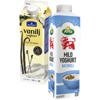 Illustration av Yoghurt naturell, vanilj