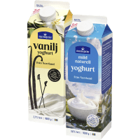 Illustration av Mild yoghurt naturell, vanilj