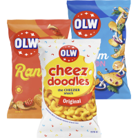 Illustration av Snacks, OLW, Olika sorter
