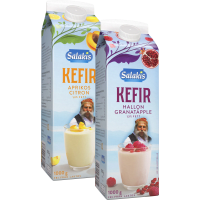 Illustration av Kefir olika smaker