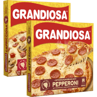 Illustration av Pizza Pepperoni X-tra allt