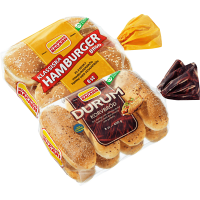 Illustration av Korvbrödsbagaren, Durum/Hamburgerbröd