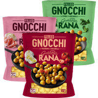 Illustration av Chark Fylld Gnocchi Skinka och Mozzarella Färsk