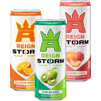 Illustration av Reign Storm Energidryck