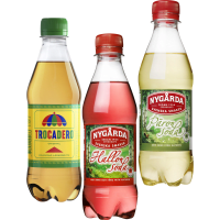 Illustration av Hallonsoda/Päronsoda/Trocadero