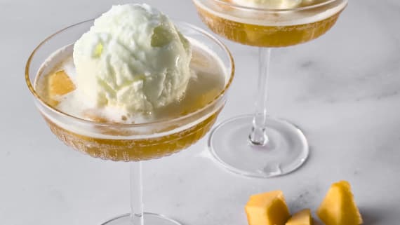 Sorbet float med melon