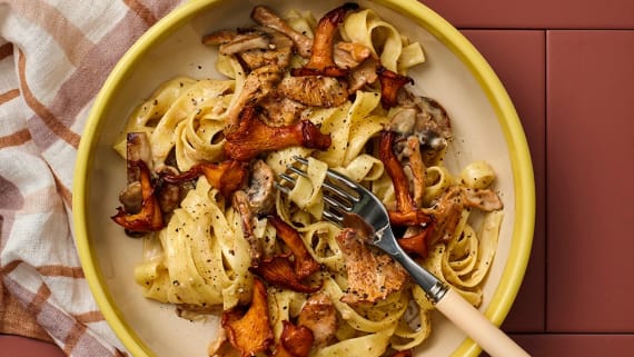 Pasta med svampsås