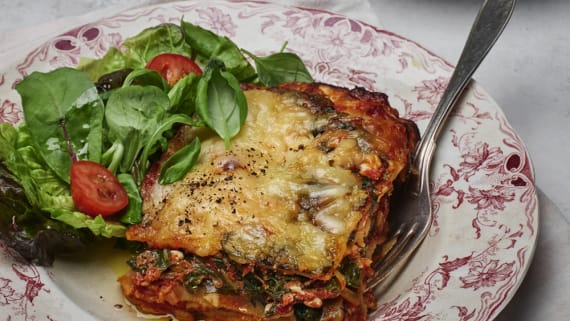 Cottage cheeselasagne med spenat