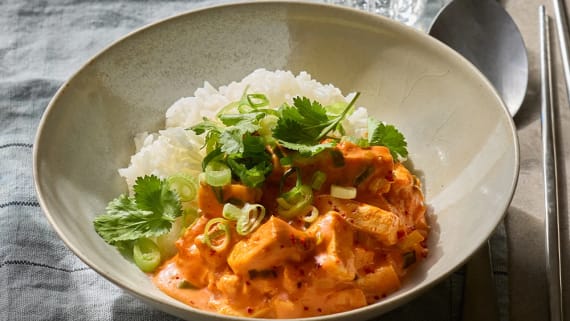 Gochujang stroganoff med tofu