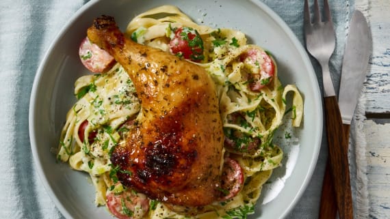 Kycklingklubbor med pasta
