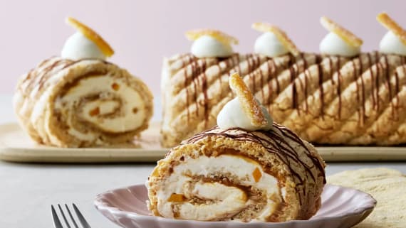 Budapestrulle med dulce de leche och apelsin