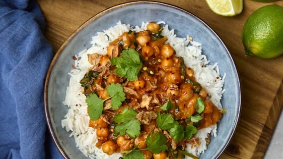 Snabblagad indisk kikärtsgryta