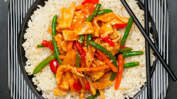 Strimlad kotlett sweet and sour