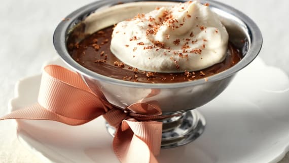 Chokladbudino med espressogrädde
