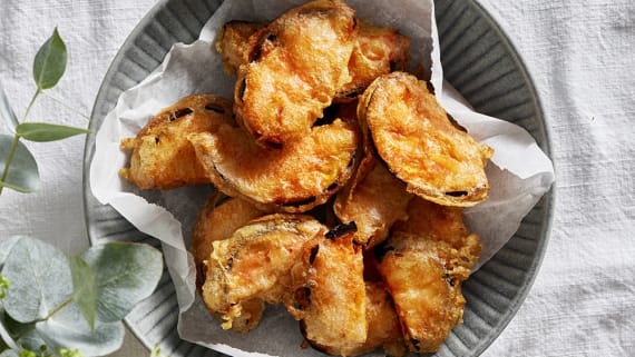 Tempurafriterad aubergine