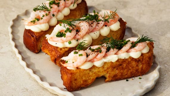 Liten räkmacka på brioche