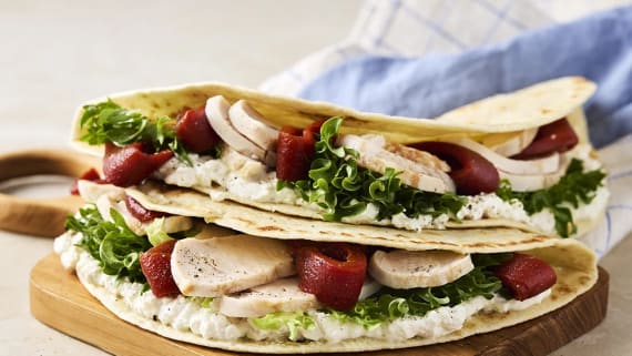 Flatbread med kyckling och fetaost