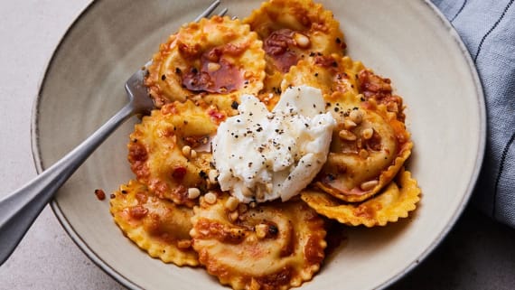 Girasole med ’nduja, ricotta och honung