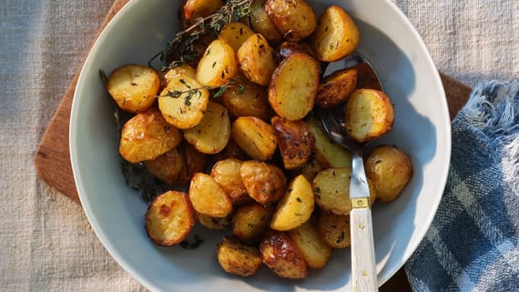 Rostad citronpotatis med timjan