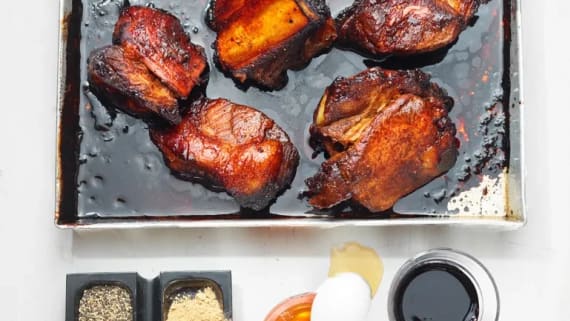 Honungsglaserade revbensspjäll