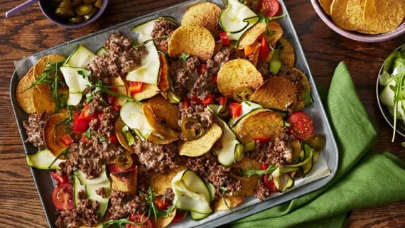 Gratinerade vegofärsnachos