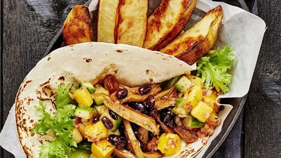 Wraps med oumph och mangosalsa
