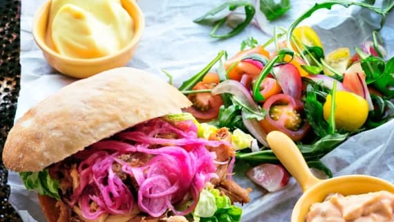 Pulled pork burgare