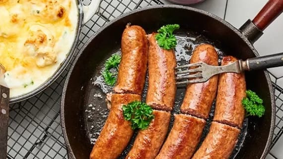 Isterband med ostgratinerad blomkål