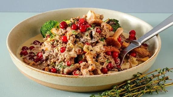 Viltskavsgryta med svamp