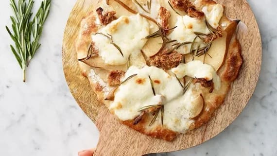 Pizza Bianco med päron